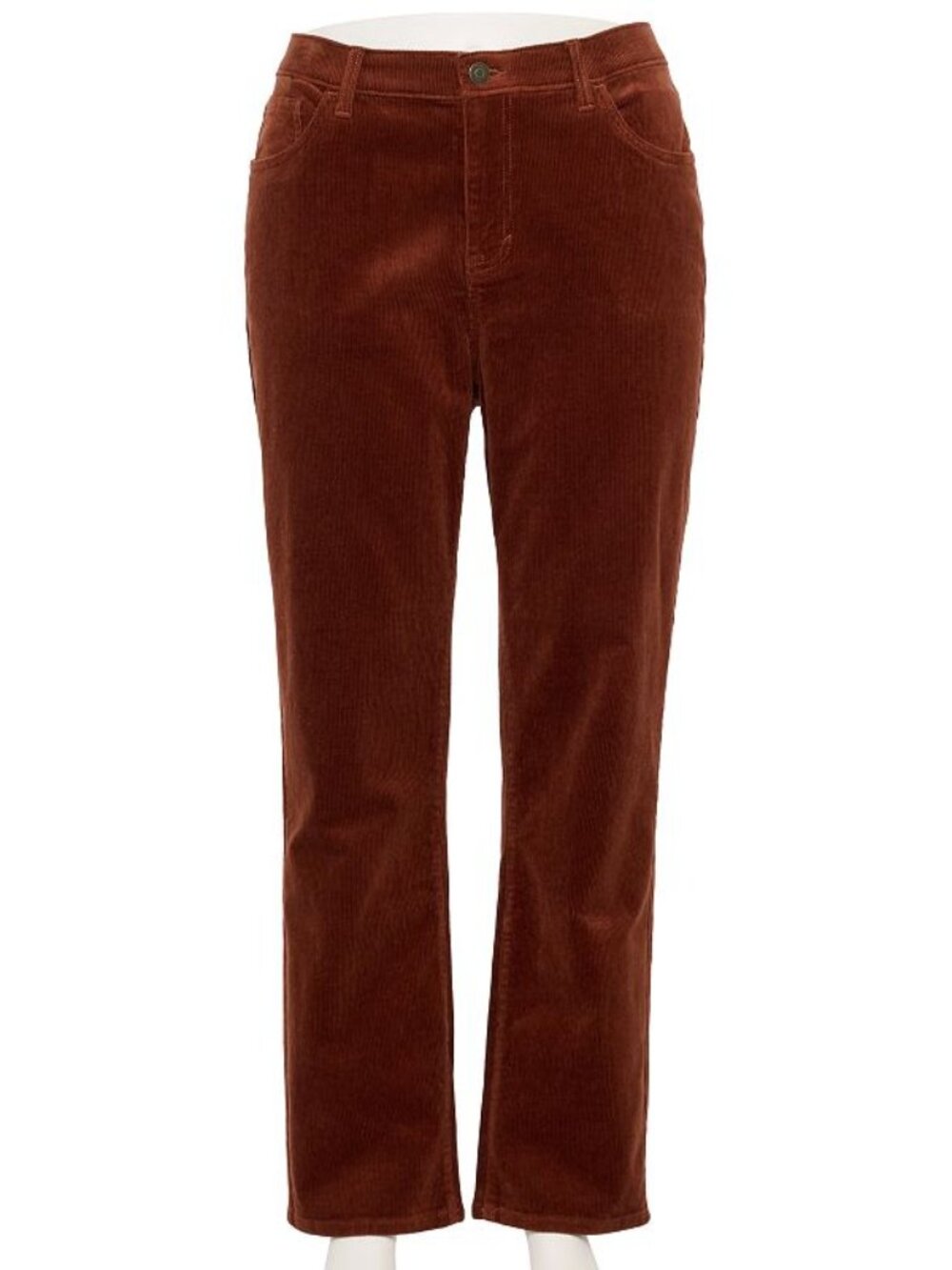 Women's Sonoma Goods For Life Midrise Curvy Corduroy Pants - Rustic Orange - 26W